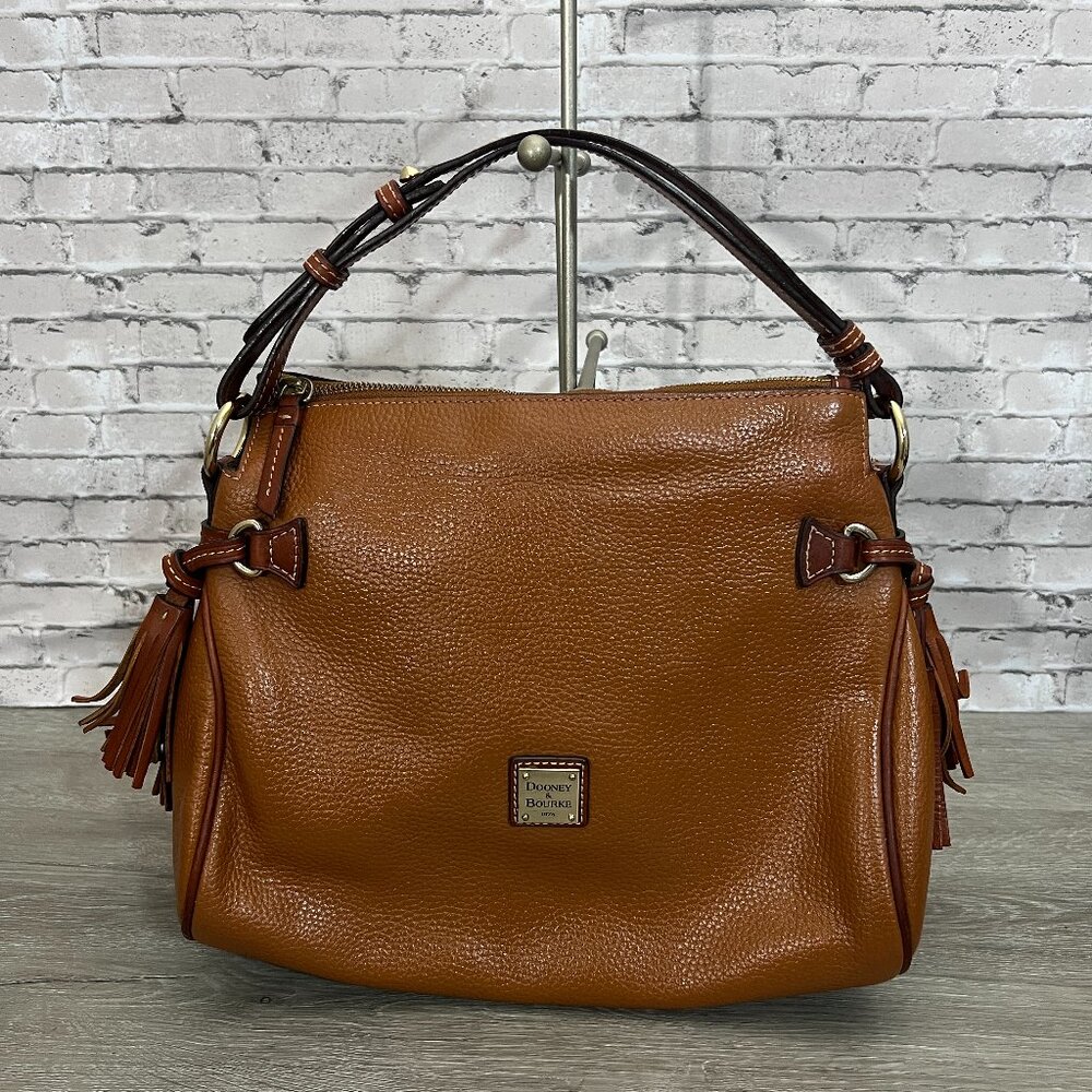 Dooney and Bourke Pebble Grain Tassel Shoulder Bag